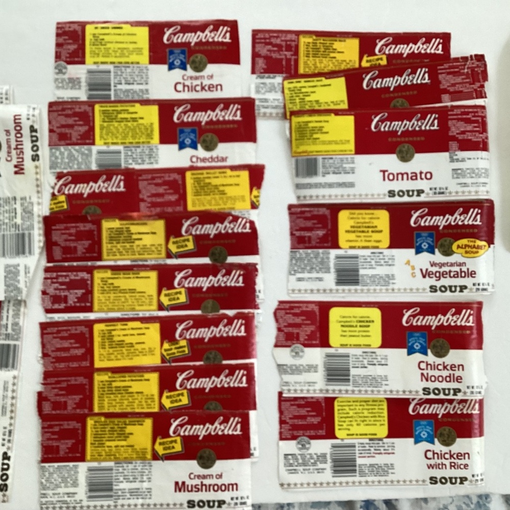 Vintage Campbell’s’s Souper Recipe Tin Box Cards Labels - Picture 11 of 11
